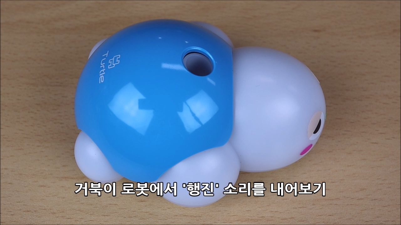 이미지. 거북이 로봇이 행진 소리를 내는 스크린샷