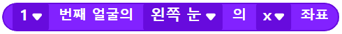 1번째 얼굴의 왼쪽눈의 x좌표