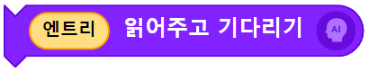 엔트리 읽어주고 기다리기 블록