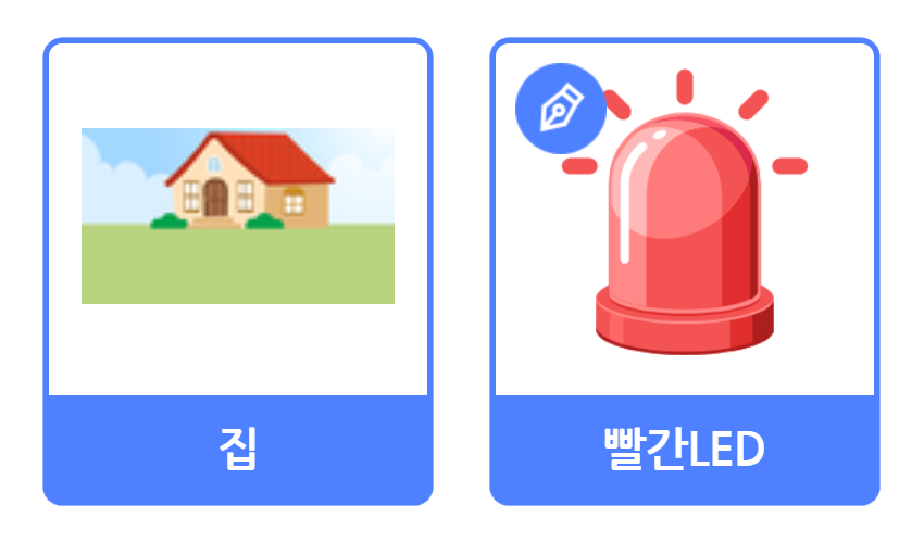 집, 빨간LED 오브젝트
