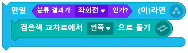 거북이 로봇 왼쪽 블록 코딩