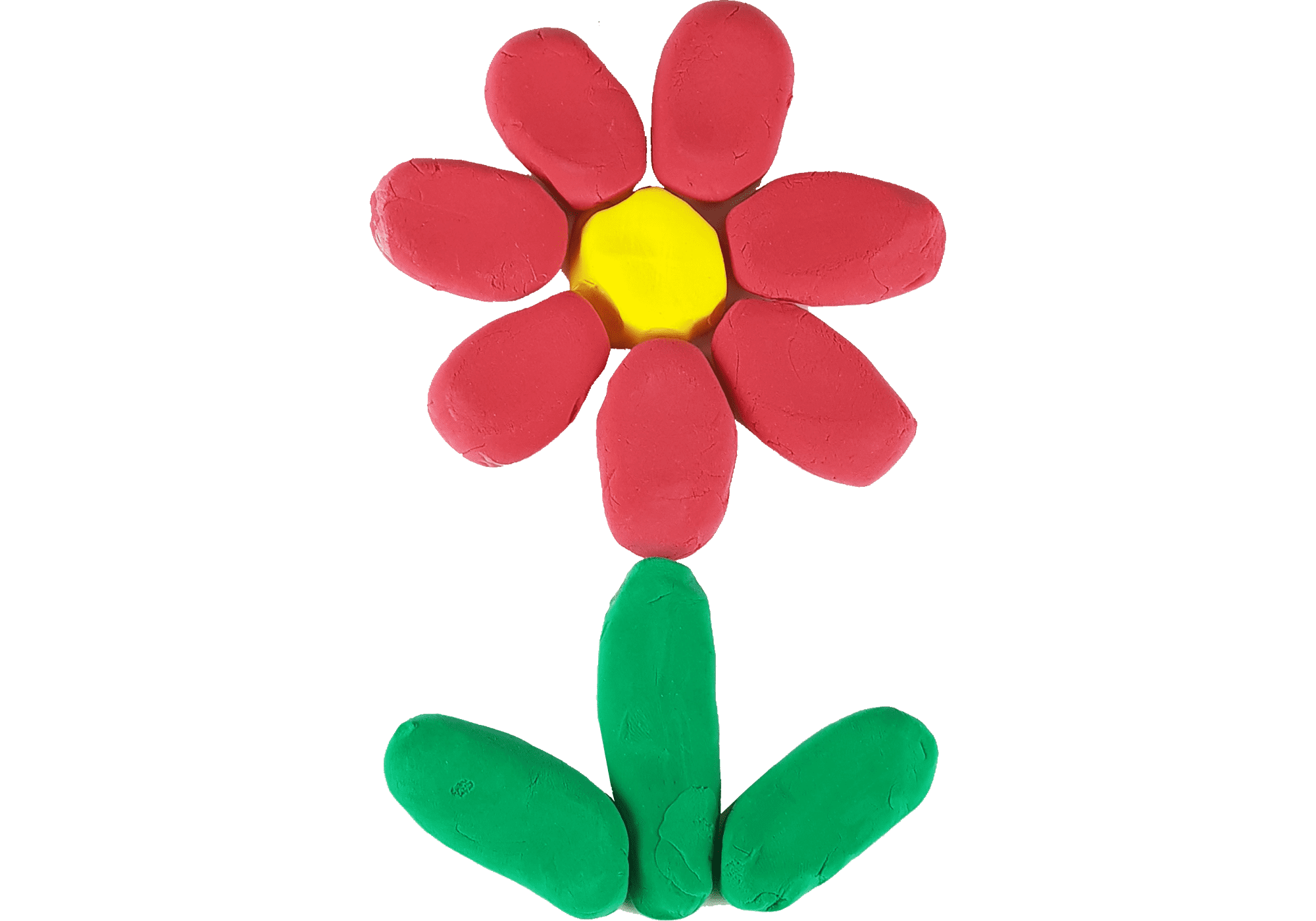 클레이로 나타낸 꽃 