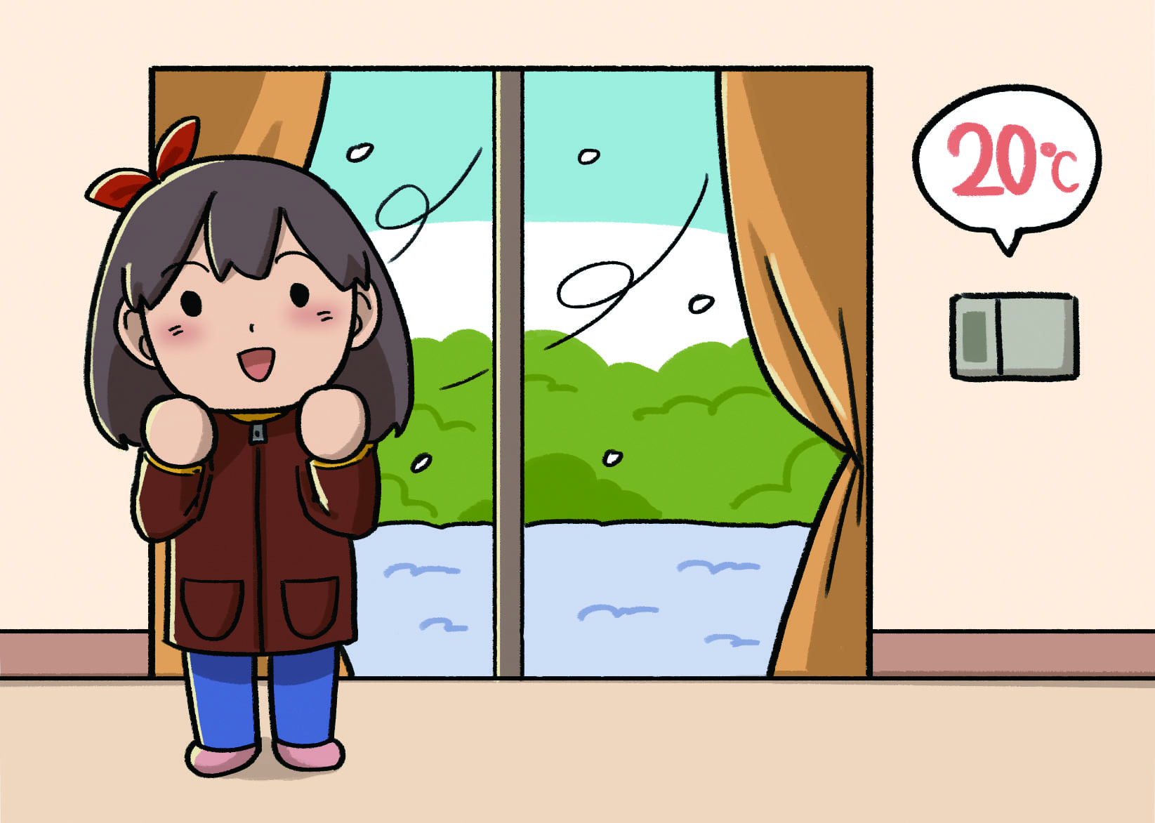 겨울철 히터를 과하게 틀지 않고, 내복과 조끼를 입어요.