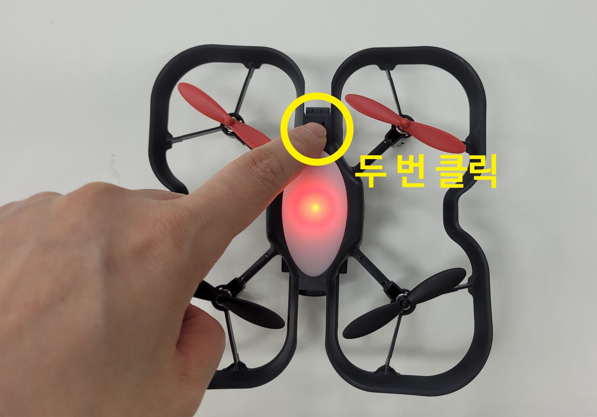 동작버튼을 2번 눌러 카드코딩 실행하기
