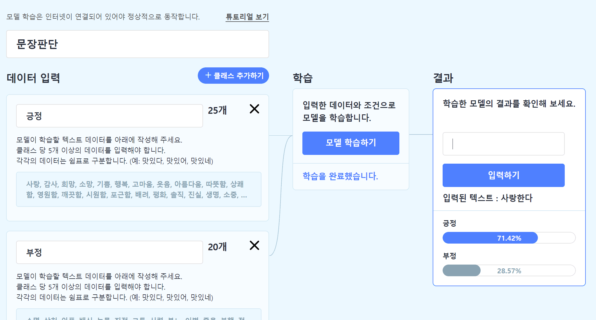 문장 분류 과정