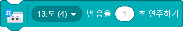13 번 음을 1초 연주하기 블록
